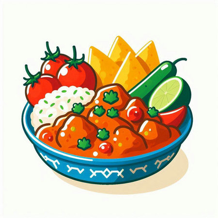 Mexican food. Traditional mexican dish. Vector illustration.のイラスト素材