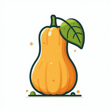 Pumpkin vector illustration. Isolated on a white background.のイラスト素材