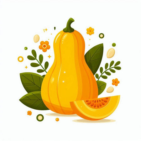 pumpkin vector illustration isolated on white background. vector illustration.のイラスト素材