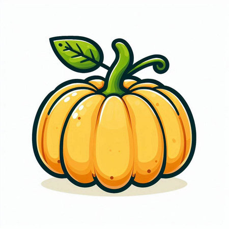 Pumpkin isolated on white background. Vector illustration. Eps 10.のイラスト素材