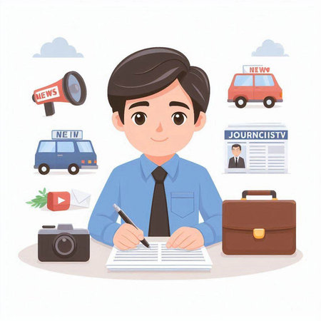 Businessman signing contract. Vector illustration in cartoon style. Business concept.のイラスト素材