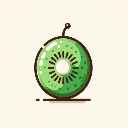 Kiwi fruit icon. Vector illustration of kiwi fruit.のイラスト素材