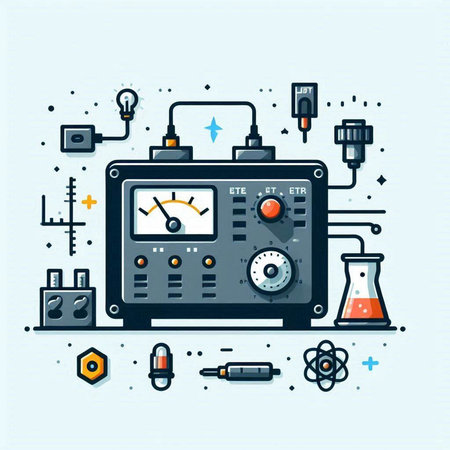 Electrical equipment. Vector illustration in flat style. Electronic device.のイラスト素材