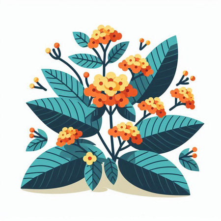 Bouquet of flowers on a white background. Vector illustration.のイラスト素材