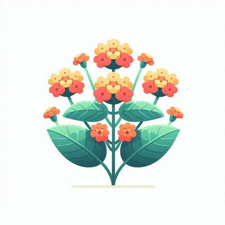 Flower icon. Vector illustration in flat style. Isolated on white background.のイラスト素材
