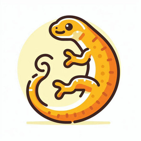 Cute cartoon snake. Vector illustration isolated on a white background.のイラスト素材