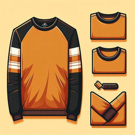 Men's sportswear. Vector illustration of a male sweater.のイラスト素材