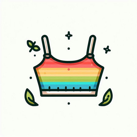 Rainbow tank icon. Hand drawn illustration of rainbow tank vector icon for web designのイラスト素材