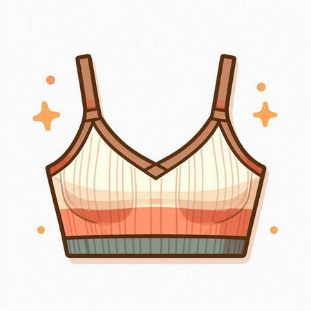 Women's bra. Vector illustration of a female bra on a white background.のイラスト素材