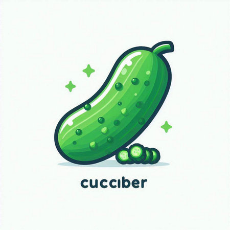 Cucumber. Cucumber vector illustration. Cucumber iconのイラスト素材