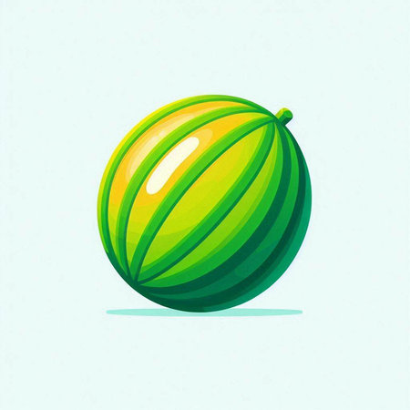 Watermelon. Vector illustration of a watermelon on a white background.のイラスト素材