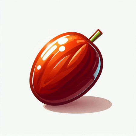 Illustration of a ripe plums on a white background - vectorのイラスト素材