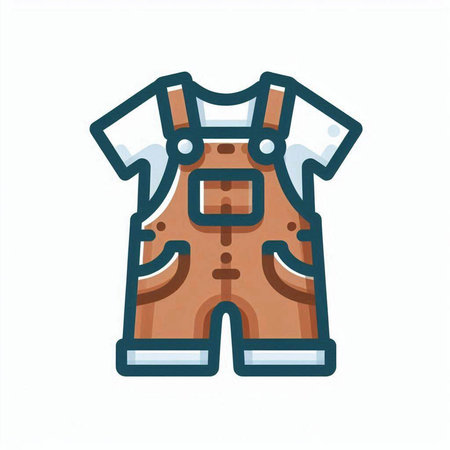 Cute baby clothes icon. Vector illustration in a flat style.のイラスト素材