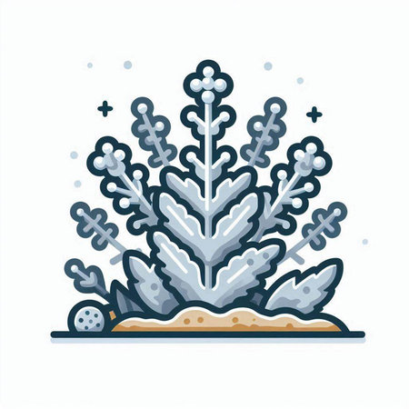 Coral flat color icon. Vector illustration. Isolated on white background.のイラスト素材