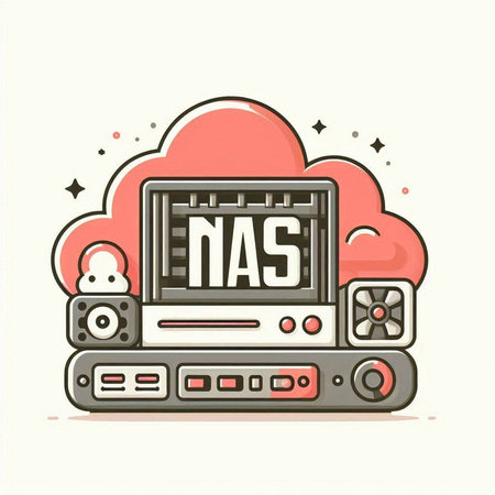 Music player and cloud. Vector illustration in flat linear style. Isolated on white background.のイラスト素材