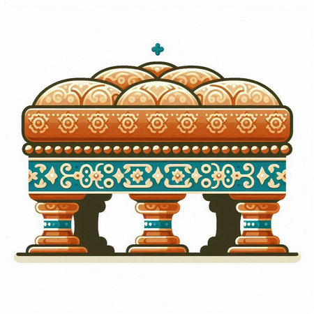 Illustration of an ancient greek ornaments on a white backgroundのイラスト素材