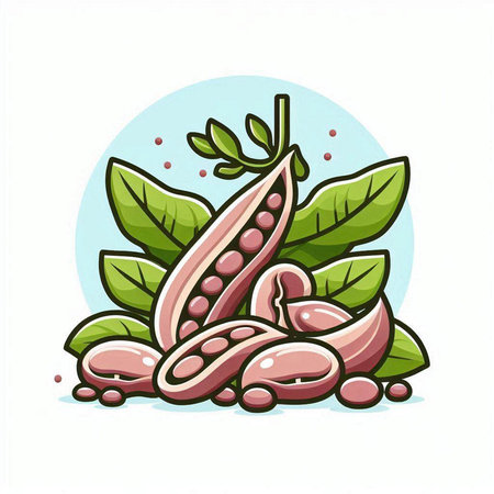 Peanut illustration. Peanut icon. Peanut icon. Peanut iconのイラスト素材