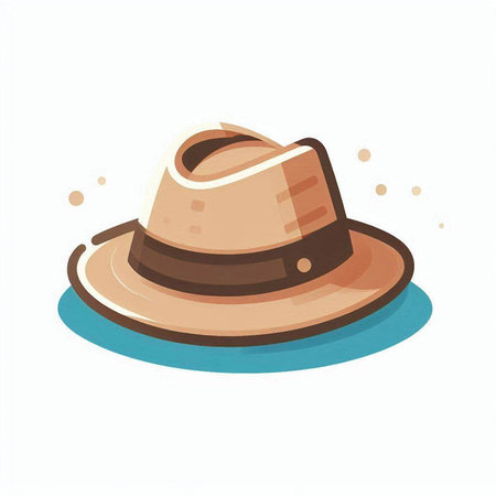 Illustration of a hat on a white background. Vector illustration.のイラスト素材