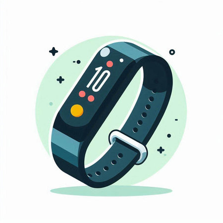 Fitness tracker vector illustration. Smart watch icon. Vector illustration.のイラスト素材