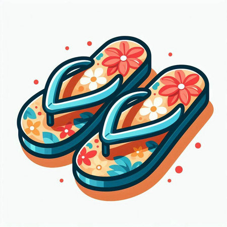 Flip-flops. Colorful vector illustration for your designのイラスト素材