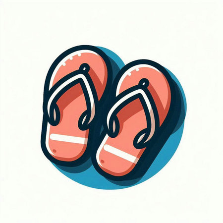 Flip-flops icon. Vector illustration. Isolated on white background.のイラスト素材