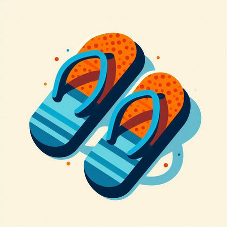 Flip flops design, vector illustration eps10 graphic.のイラスト素材