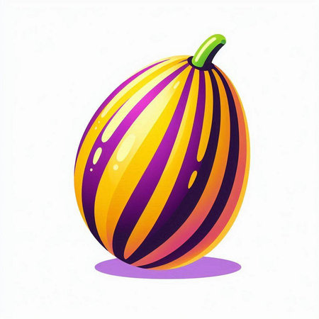 Illustration of a colorful fruit on a white background. Vector illustrationのイラスト素材