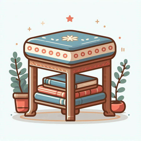 Furniture in the style of flat design. Vector illustration.のイラスト素材