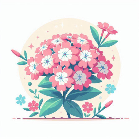 Floral background with hydrangea. Vector Illustration.のイラスト素材