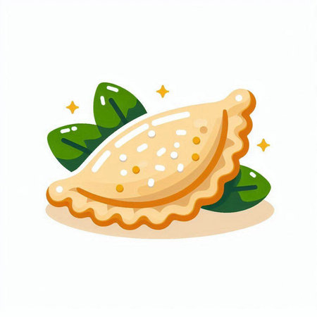 Illustration of a delicious dumpling on a white background.のイラスト素材
