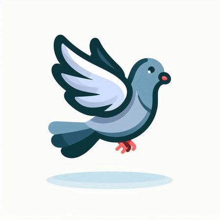 Pigeon vector illustration. Dove icon isolated on white background.のイラスト素材