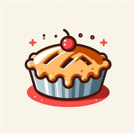 Cake vector icon. Cartoon illustration of cake vector icon for web designのイラスト素材