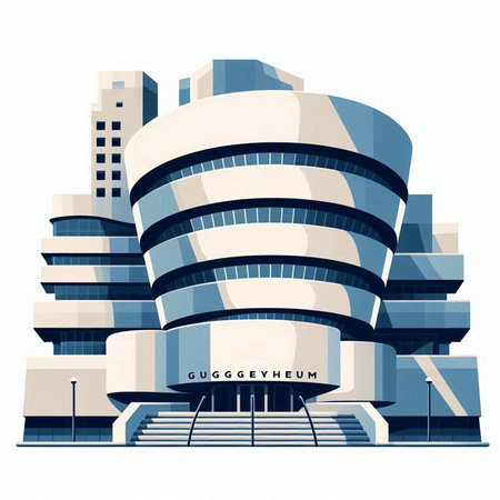 Modern building isolated on a white background. Vector illustration. Eps 10.のイラスト素材