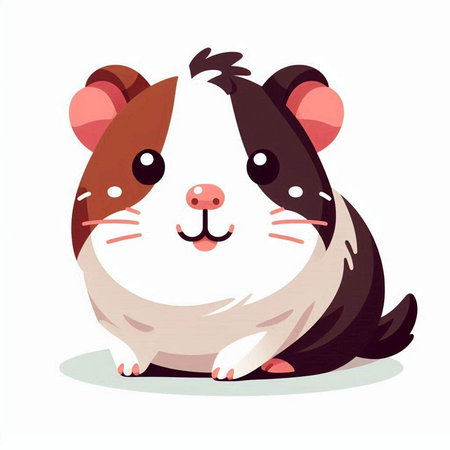 Cute hamster vector illustration. Funny cartoon hamster character.のイラスト素材