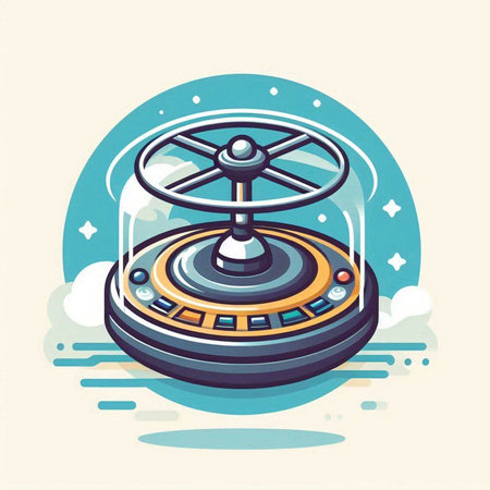 Drone with remote control. Vector illustration in a flat style.のイラスト素材