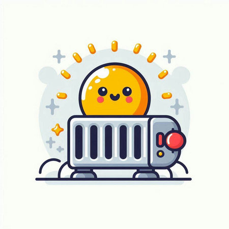 Cute kawaii radio player. Vector flat cartoon character illustration icon design.のイラスト素材