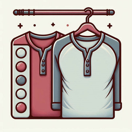 T-shirt on a hanger. Vector illustration in retro styleのイラスト素材