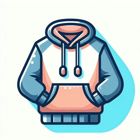 Hoodie vector icon. Cartoon illustration of hoodie vector icon for web designのイラスト素材