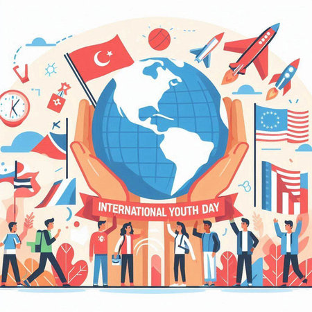 International Day of Democracy concept. Vector illustration in flat cartoon style.のイラスト素材