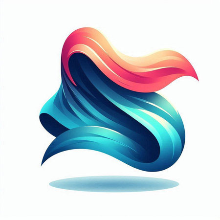 abstract background with blue and red waves, vector illustration eps10のイラスト素材