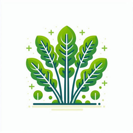 Green leaves icon. Ecology concept. Vector illustration. Stock image.のイラスト素材