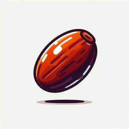Illustration of a date fruit. Vector illustration of a date fruit.のイラスト素材