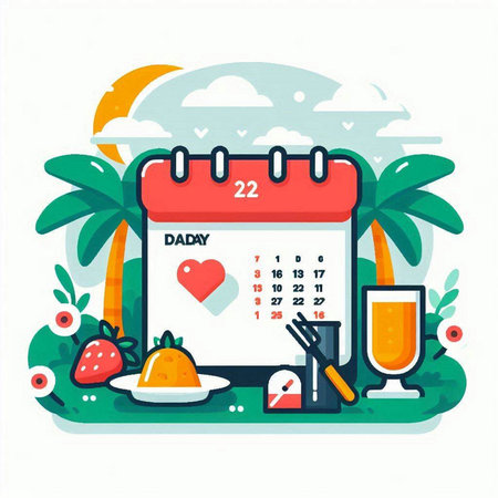 Day of the week calendar. Vector illustration in flat design style.のイラスト素材
