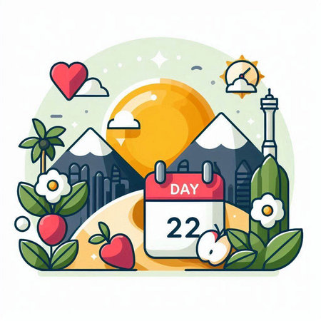 Vector illustration. Flat design concept of World Environment Day. World Environment Day.のイラスト素材