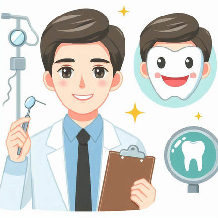 Dentist and stomatology icons. Vector illustration.のイラスト素材