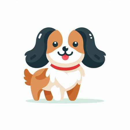 Dachshund dog vector illustration. Cute cartoon dachshund dog.のイラスト素材