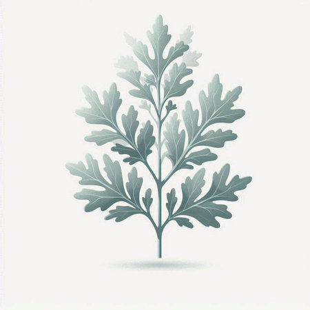 Vector image of a green leaf on a white background. Eps 10のイラスト素材