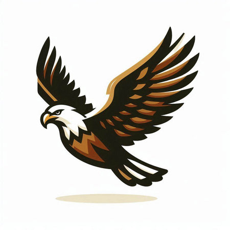 Eagle on white background. Vector illustration for your graphic design.のイラスト素材