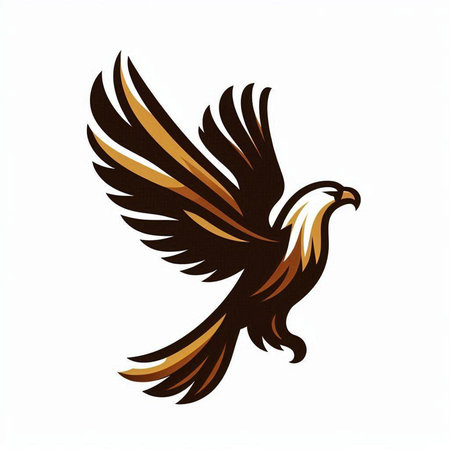 eagle on a white background, vector illustration, eps10のイラスト素材