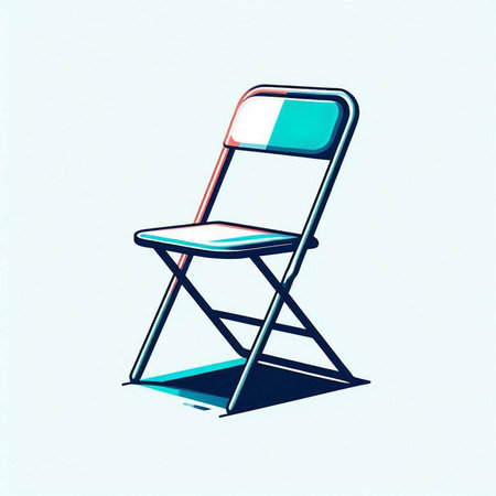 Illustration of a chair isolated on a white background - 3d renderのイラスト素材